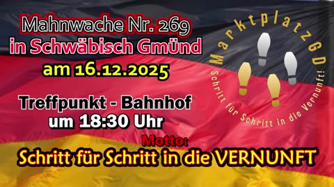 Werbung 💥 Mahnwache Nr. 269 💥 in Schwäbisch Gmünd 💥