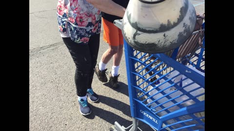 Brian Walking Out Of The Goodwill With Visible Catatonia