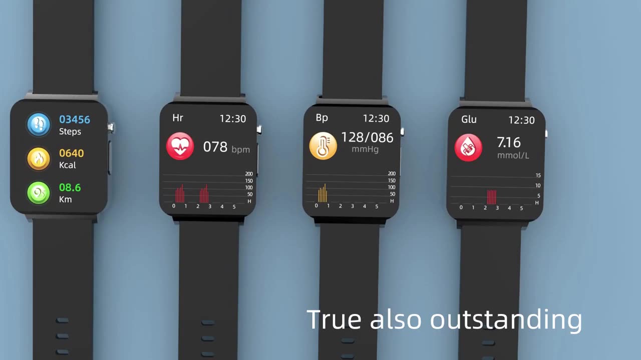 New Smart Watch Men Three High Laser Healthy Heart Rate Blood Pressure Measurement