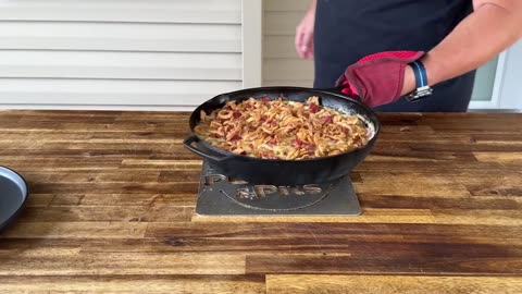 gratin de haricots verts fumés