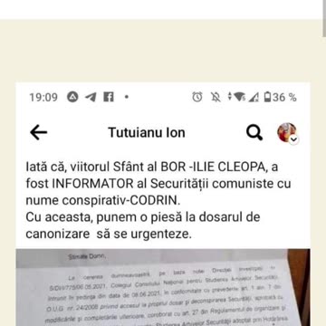 Cleopa Ilie aka CODRIN in Arhivele Securitatii
