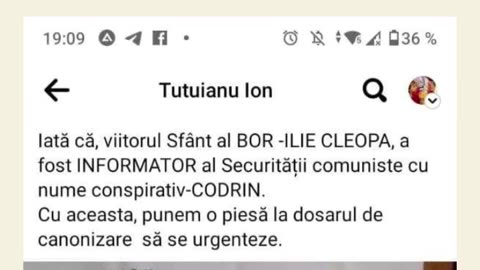 Cleopa Ilie aka CODRIN in Arhivele Securitatii
