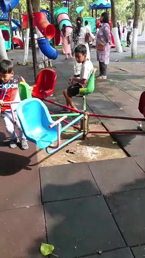 “Spinning Joy: Kids on the Merry-Go-Round”