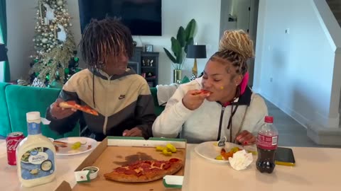 PAPA JOHN'S PIZZA MUKBANG FT MIKE & MIKAYLA