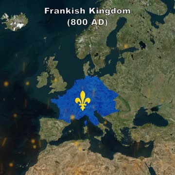 France and Germany today vs. Frankish Kingdom (800 AD)