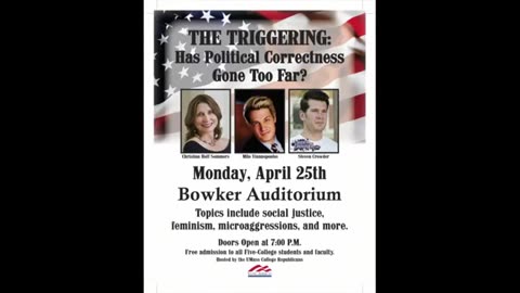 Milo Yiannopoulos, Steven Crowder and Christina Hoff Sommers at UMass((4.25.2017))