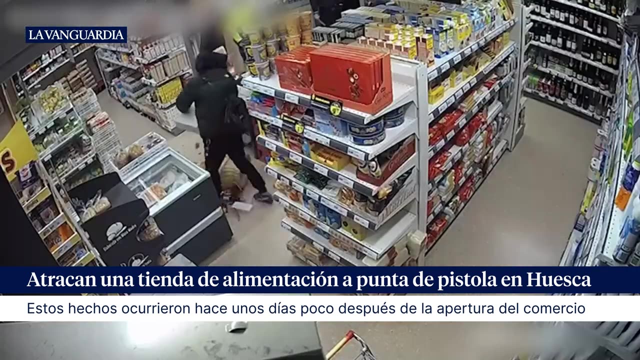 Detenidas dos personas por atracar una tienda de alimentación a punta de pistola en Huesca