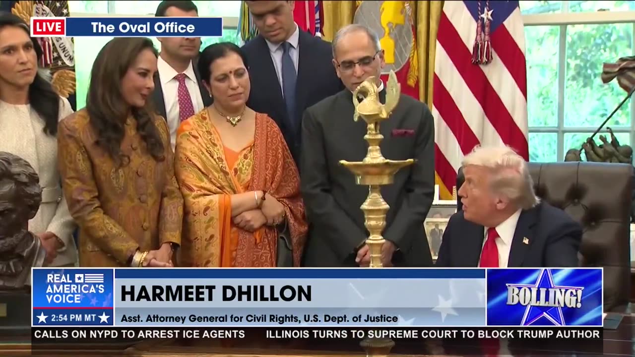 AAG HARMEET DHILLON IN THE OVAL OFFICE