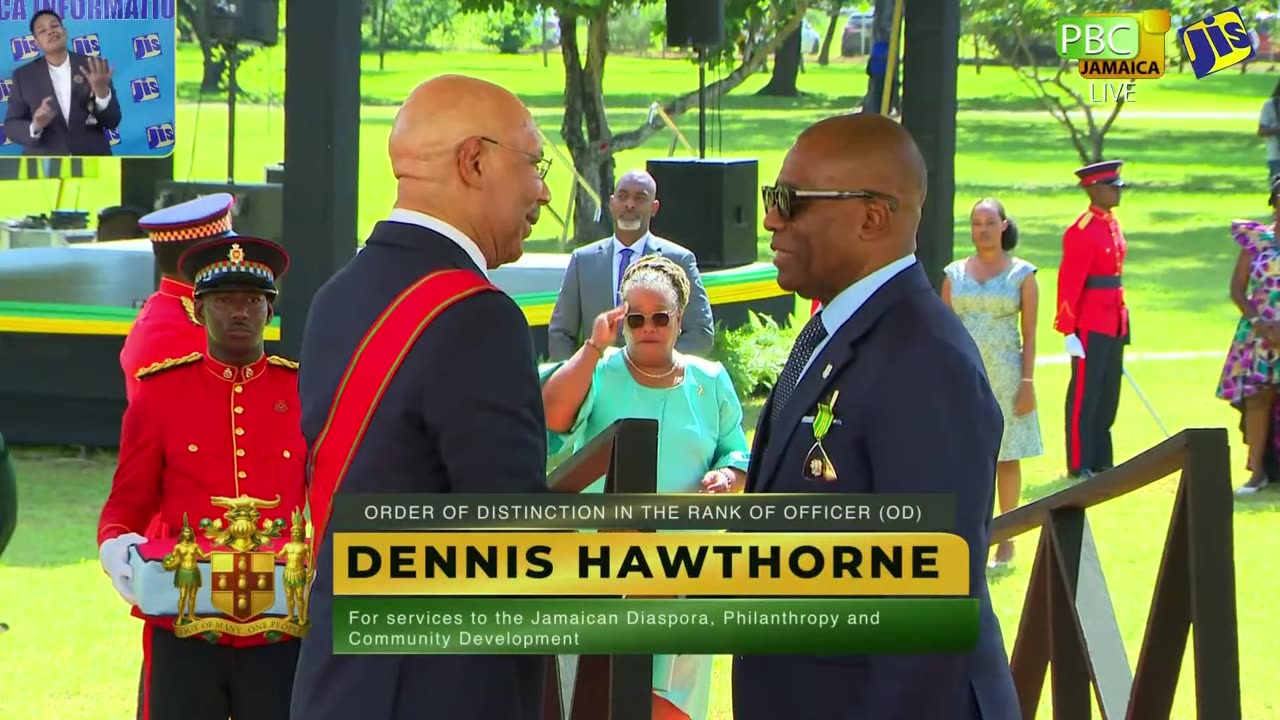 Dennis Hawthorne Receives Order of Distinction on National Heroes Day
