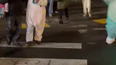 Watch as the antifa bunny runs like she knew where she was going as ice lights her up with lasers