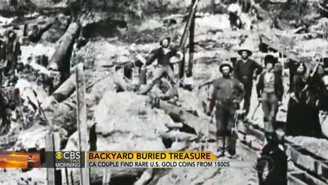 A California couple found $10 million in gold coins buried in their backyard.