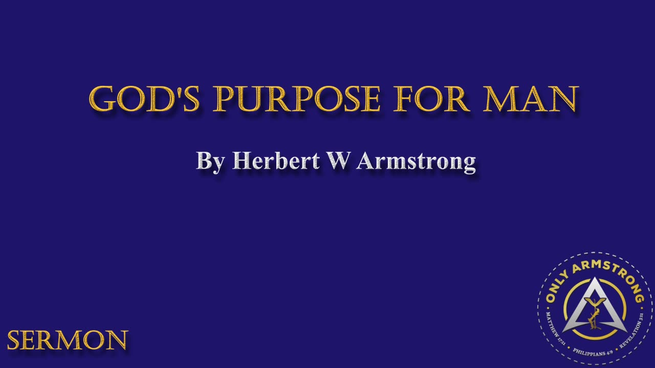 God's Purpose for Man- D.U.B. 1955