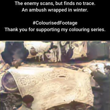 Allied Troops Use White Sheets for Winter Camouflage #ColourisedHistory