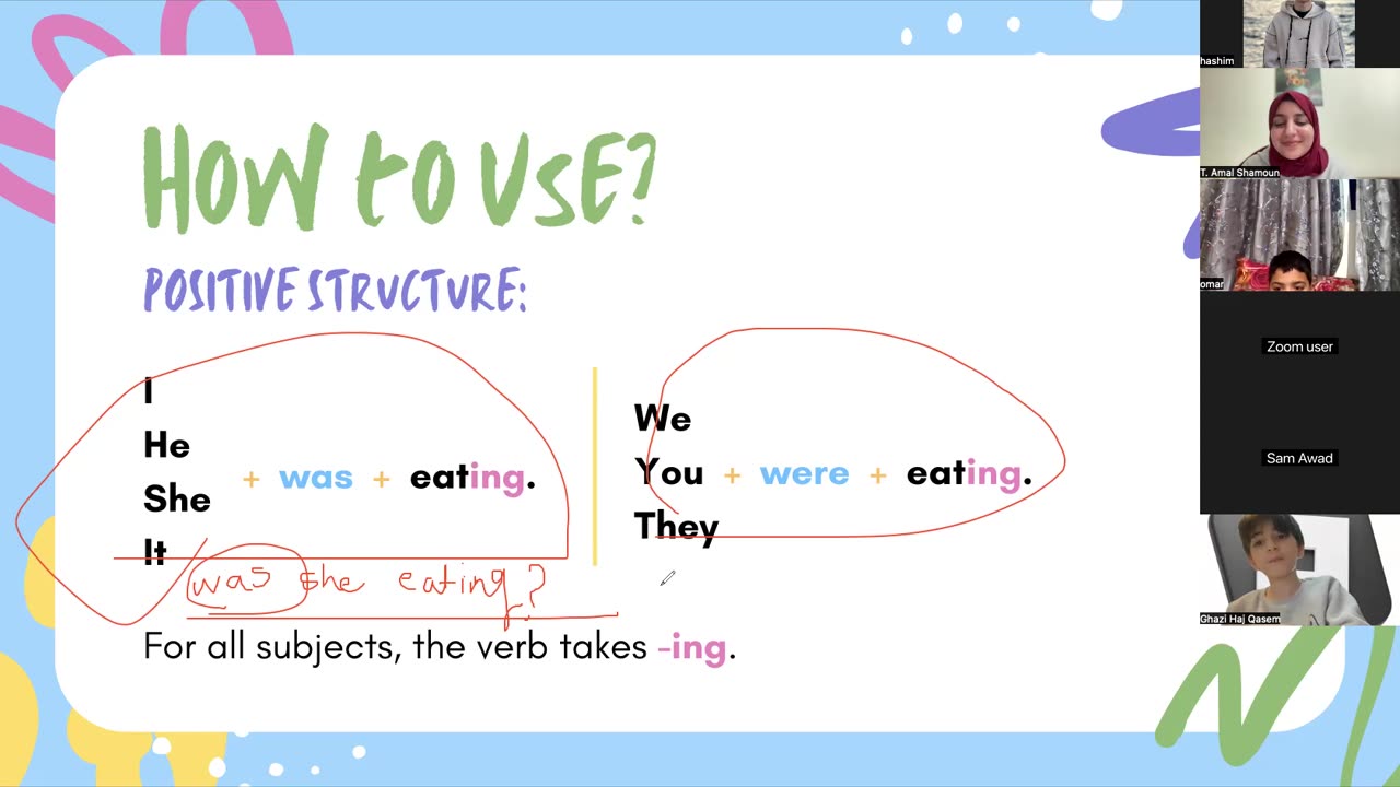 Past Continuous Class 7