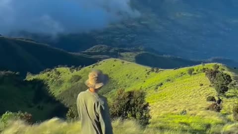 the beauty of Mount merbabu from Indonesia