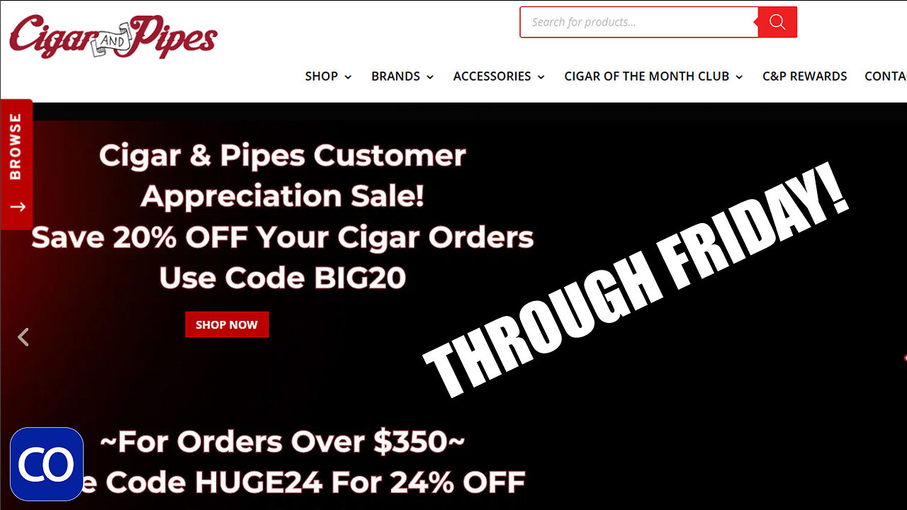 Back On YouTube And CigarAndPipes.com Big Sale!