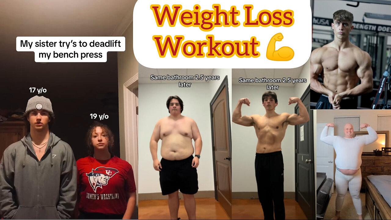 My sister trys to deadlift my bench press and weight lose workout |fitness yoga Tips 41