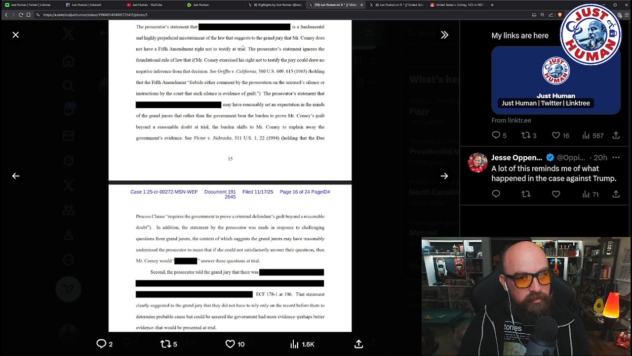 Huge Win For Comey, Emergency Stay For Halligan, Ugly Mess For DOJ