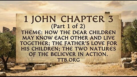 1 John Chapter 3 (1 of 2) (Bible Study)