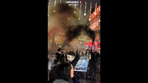 Terrifying Sight, Muslims STORMED Opening Night of Christmas Market in Brussels 11.28.25