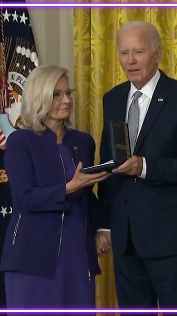 President Joe Biden Gives Liz Cheney A Metal