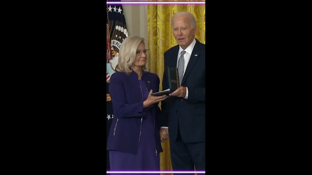 President Joe Biden Gives Liz Cheney A Metal