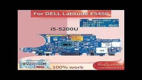 For DELL Latitude E5450 5450 ZAW70 LA-A901P Laptop Motherboard CN-0X4VXX 0X4VXX 00J6V1 Review