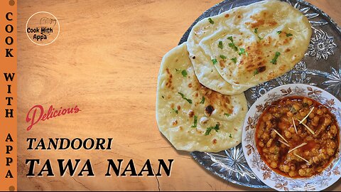 Tandoori Tawa Naan | Stovetop Naan | Butter Tawa Naan | Kulcha | Naan Bread | Tandoori style Naan