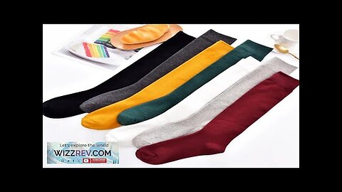 Cotton Spring Autumn Women Knee High Soild Color Socks Ladies Girl School Review