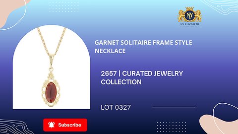 GARNET SOLITAIRE FRAME STYLE NECKLACE