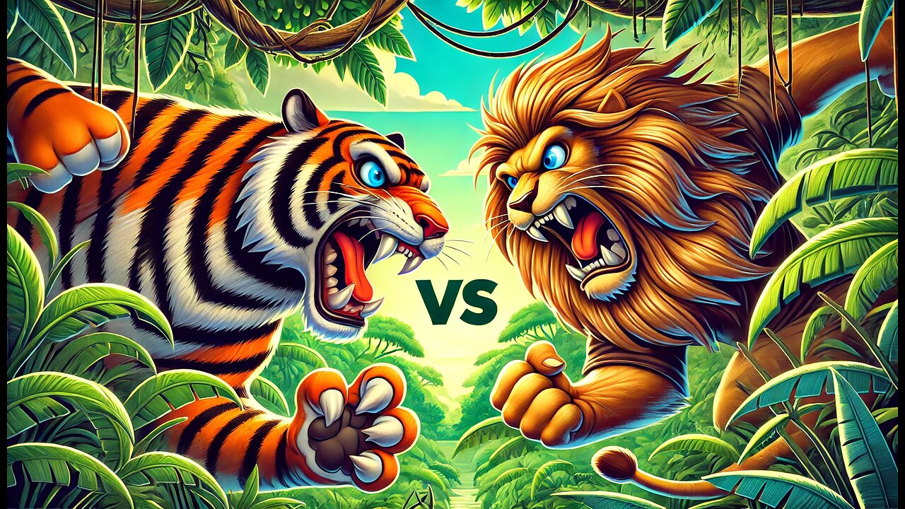 “Animals Face Off: Tiger 🐅 Vs Lion 🦁 | Who’s the Real King of the Jungle?”