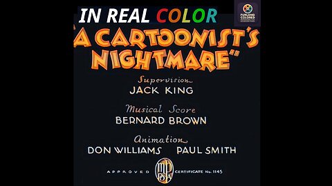 👹 A Cartoonist’s Nightmare (1935) — In Real Color