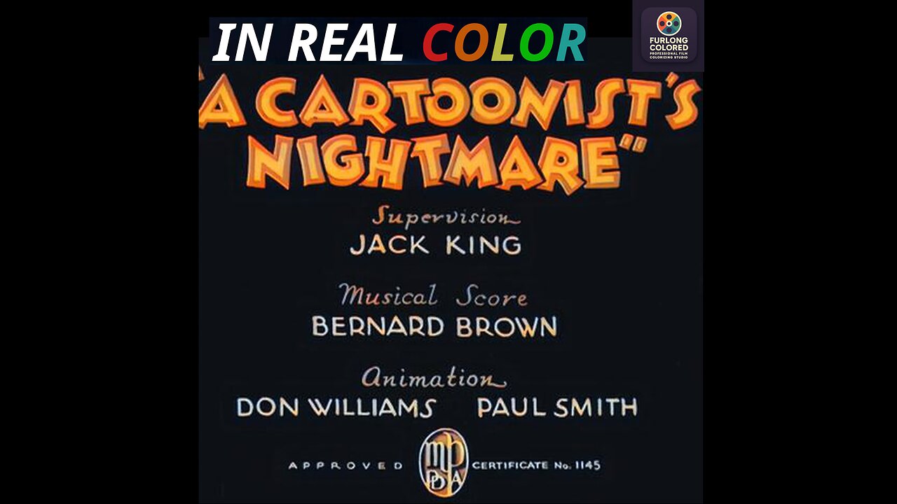 👹 A Cartoonist’s Nightmare (1935) — In Real Color