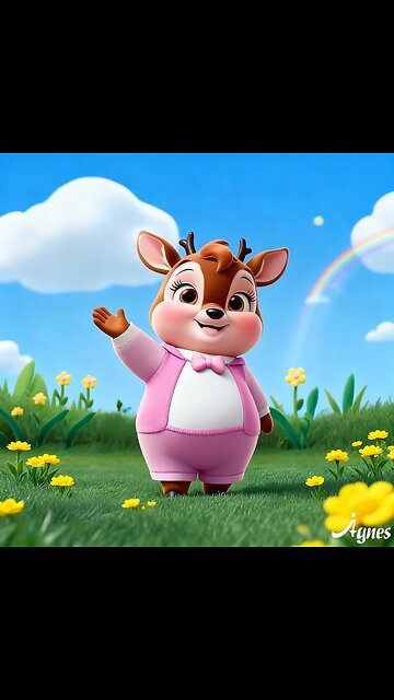 Cute Dancing Deer in Pink Cardigan: Hilarious Pet Moves! 🦌💃