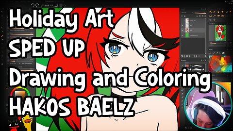 Holiday Art for You! - SPED UP - Drawing and Coloring Hakos Baelz