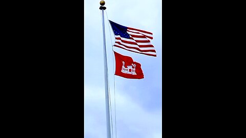 US Flag flying high