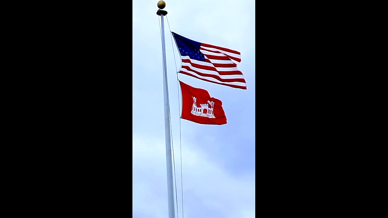 US Flag flying high