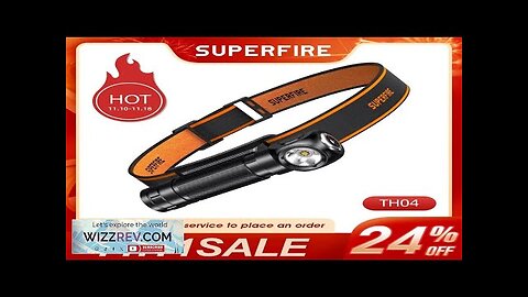 New SUPERFIRE TH04 LED Headlamp Type C Rechargeable 90° Headlight 18650 Flashlight Review