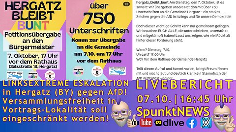 Stress in HERGATZ! Versammlungsfreiheit in Vortrags-Lokalität der AfD soll eingeschränkt werden!