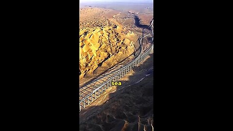 China Spend 4 Billion to Build a Railway in the DESERT🚊😱 #shorts #facts #china #viral