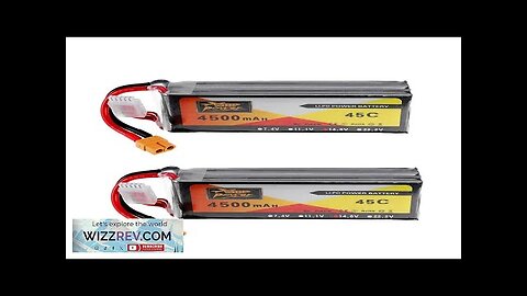 2Pcs ZOP Power 14.8V 4500mAh 4S 45C Lipo Battery XT60 Plug Review