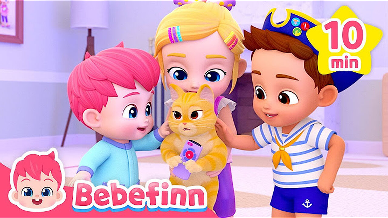 ide and Seek with The Troublemaker Cat BooㅣKids Animal Song CompilationㅣBebefinn Nursery Rhymes