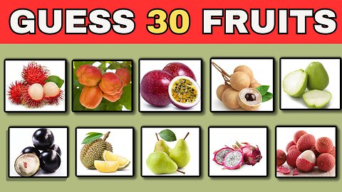 Guess the Fruit in 3 seconds🥕🍎🍌|30 different types of fruit