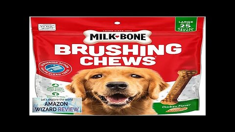 Milk-Bone Original Brushing Chews 25 Large Daily Dental Dog Treats Scrubbing Action Review