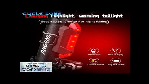 USB Rechargeable Bike Light Taillight Easy to Install 3 Modes Bicycle Light Review