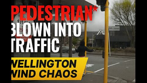 Wellington Wind Chaos: Pedestrian Blown Into Traffic