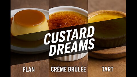 Custard Dreams Trio 🍮🔥 Flan • Crème Brûlée • Custard Tart | FlavorVille