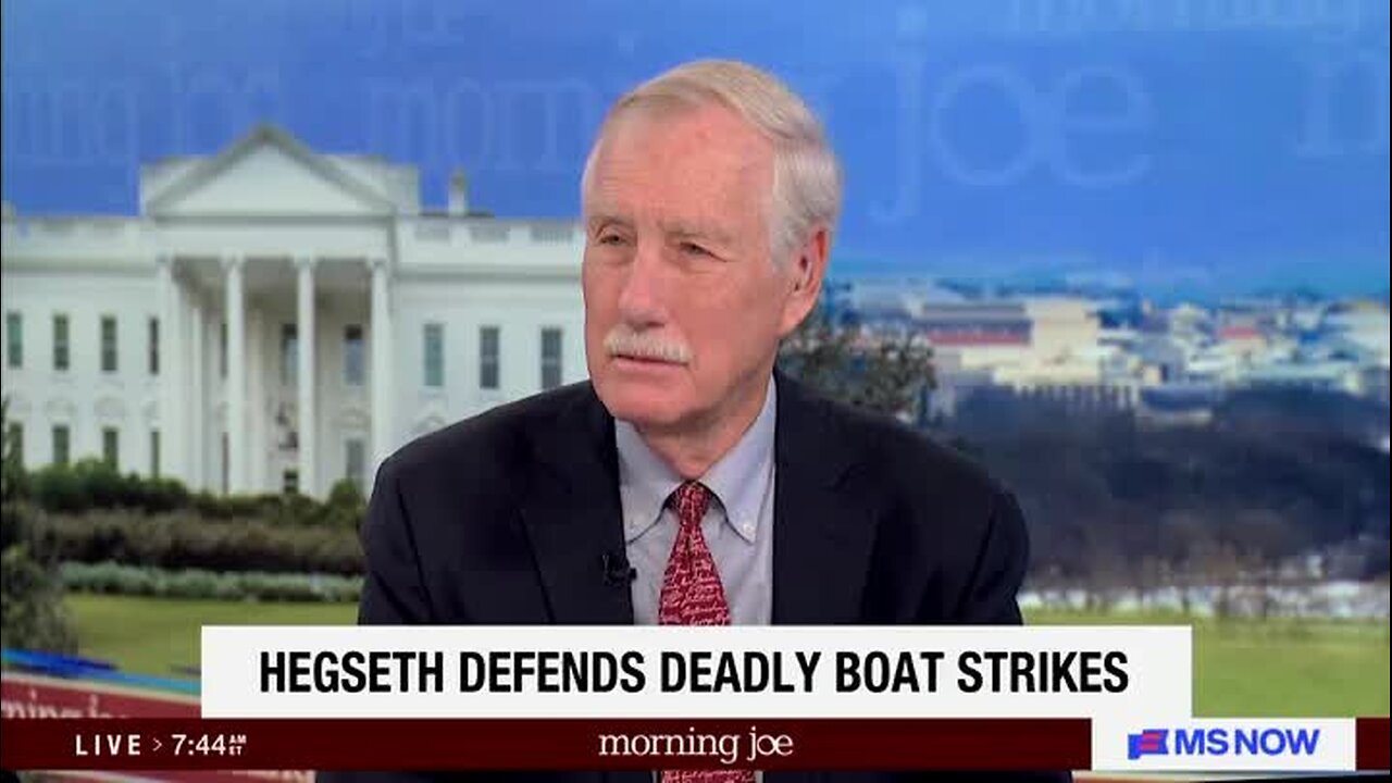 Sen. Angus King: If You Can Kill a Narco Terrorist Out in the Water, Can You Kill One on the Street of San Francisco?