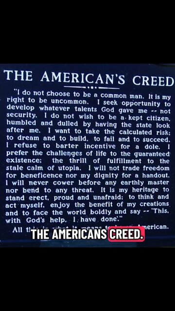 "Te American Creed"