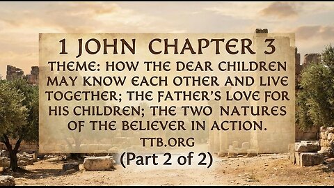 1 John Chapter 3 (2 of 2) (Bible Study)